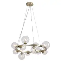 RABALUX Aslov, luster zlatni sa staklenim kuglama, 11xG9, precnik 50cm, visina 120cm