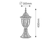 RABALUX Milano spoljna lampa43cmE27 60W IP43