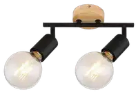 RABALUX Pablo, metal-drvena spot , E27 2xMAX 40W, mat crna