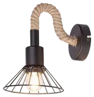 RABALUX Daryl, metal zidna lampa 1xE27, crna sa kanapom