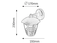 RABALUX Marseille spoljna zidna lampa E27 60W IP44 crna