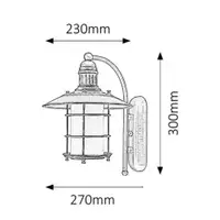 RABALUX Sudan zidna lampa E27 60W, bronza