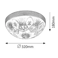 RABALUX Annabella plafonska lampa E27 2x60W bronza