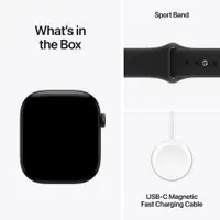 APPLE Watch S12 GPS 46mm Black Aluminium Case with Black Sport Band - M/L mjel4wf/a
