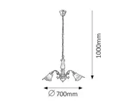 RABALUX Rustic3 luster E14 3x40W bronza