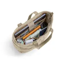 TOMTOC TERRA T38 PUFFY LAPTOP TOTE BAG NATURAL SAND T38M1K2