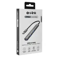 S-LINK SW-U322 4u1, Metal, USB-A na 2x USB 2.0 1x USB 3.0, Tip-C
