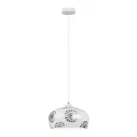RABALUX Ginger, pendant, silver/white, E27 1X MAX 60W, excl.