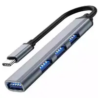 LINKOM TIP C 3.0 HUB na 4 x HUB3.0 sivi