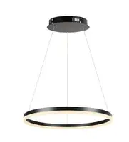 RABALUX Isaure, visilica ring crna, LED 35W, 2200lm, DIP switch 3000-4000-6500K, 60cm