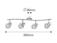 RABALUX Lauren spot E14 4x40W, hrom