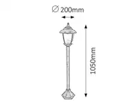 RABALUX Madrid spoljna lampa1m E27 60W staro zlato IP43
