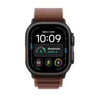APPLE Watch Ultra 4 Cellular 49mm Black Titanium Case with Burgundy Alpine Loop - L mjc24se/a