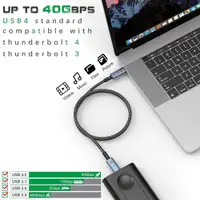 Kettz KT-USB4C240W Tip C 40Gbps 20V, 5A 1m