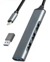 GEMBIRD UHB-U3P4-05 HUB Type-C+A to 4USB3.0 Aluminum