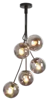RABALUX Glory, luster, E14 5x MAX 40W, mat crni IP20,  metal
