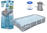 BESTWAY Steel Pro bazen sa metalnim ramom 366×201×66 cm set sa filter pumpom