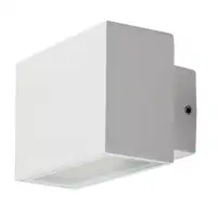 RABALUX Mataro, LED spoljna zidna bela aluminium/staklena maska, 7W, 580lm (bez stakla: 800lm), 4000K