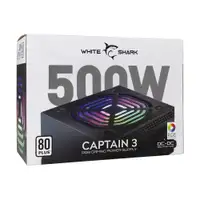 WHITE SHARK GPSU W500F CAPTAIN - 3, 500W 80 + RGB, PC Power
