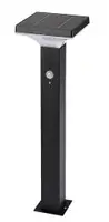 RABALUX Geleen, solarna spoljna lampa stub 50cm, crni nerdajuci celik IP44. LED 4W, 400lm, 3000K