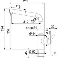 FRANKE URBAN-D KAMENO SIVA 115.0595.089
