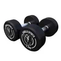 GORILLA SPORTS Okrugle gumirane bucice (2 x 7,5 kg)
