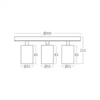BRAYTRON BRY-BETA-RND_3-BLC-GU10-SPOTLIGHT