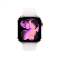 APPLE Watch S11 GPS 46mm Rose Gold Aluminium Case with Light Blush Sport Band - S/M mev64rk/a