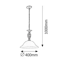 RABALUX Beckworth Visilica E27 60W bronza