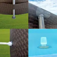 AVENLI Jilong Frame Oval Pool Set Rattan 12024EU 427*275*100cm