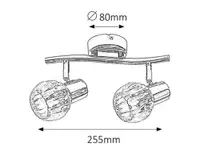 RABALUX Lauren spot E14 2x40W, hrom