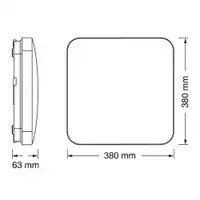 OSRAM kvadratna plafonjera IP20 36W 3000k