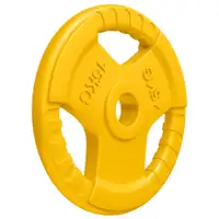 GORILLA SPORTS Gumirani olimpijski teg (15 kg / Zuti)