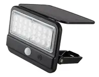 RABALUX Flaxton, solarna zidna sa senzorom crna, LED 7W, 700lm, 4000K