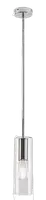 RABALUX Kalevi, visilica metal hrom/staklo 1xE27, visina 150cm, tekstilni kabal