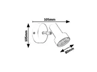 RABALUX Konrad spot, GU10 MAX 5W, crna