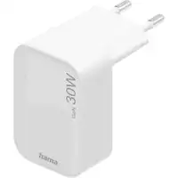 HAMA Brzi punjac sa GaN tehnologijom, 1x USB-C, PD, 30W, beli mini