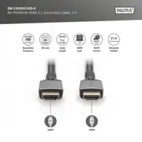DIGITUS Kabl premijum HDMI na HDMI 2.1 8K 2m crni
