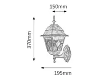 RABALUX Monaco spoljna zidna lampa 60W staro zlato IP43