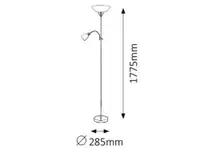 RABALUX Diana podna lampa sa citacem E27+E14 brušeni hrom/bela