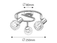 RABALUX Lauren spot E14 3x40W, hrom