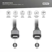 DIGITUS Kabl USB-C na USB-C 4.0 1m crni