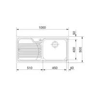 FRANKE GAX 611 DESNI INOX 101.0017.509