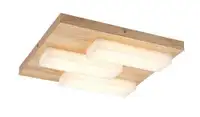 RABALUX Konte, LED plafonjera, drvo/metal, 30W, 1800lm, 3000K, 40cm