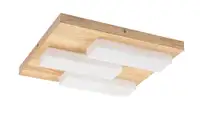 RABALUX Konte, LED plafonjera, drvo/metal, 30W, 1800lm, 3000K, 40cm