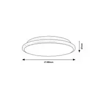 RABALUX Engon, plafonjera, 24W, 1900lm, 4000K, D38cm IP22