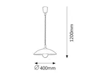 RABALUX Round visilica potezna D40 E27 60W, belo