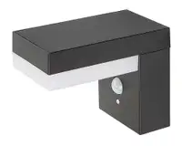 RABALUX Zrebar spoljna solarna zidna lampa crna aluminijumska 6W 450lm