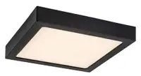 RABALUX Shaun2 plafonjera 24W 3000K crna cetvrtasta