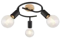 RABALUX Pablo, metal-drvena spot , E27 3xMAX 40W, mat crna